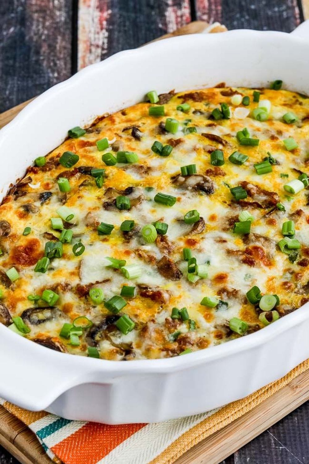 Low Carb Sausage & Mushroom Breakfast Casserole