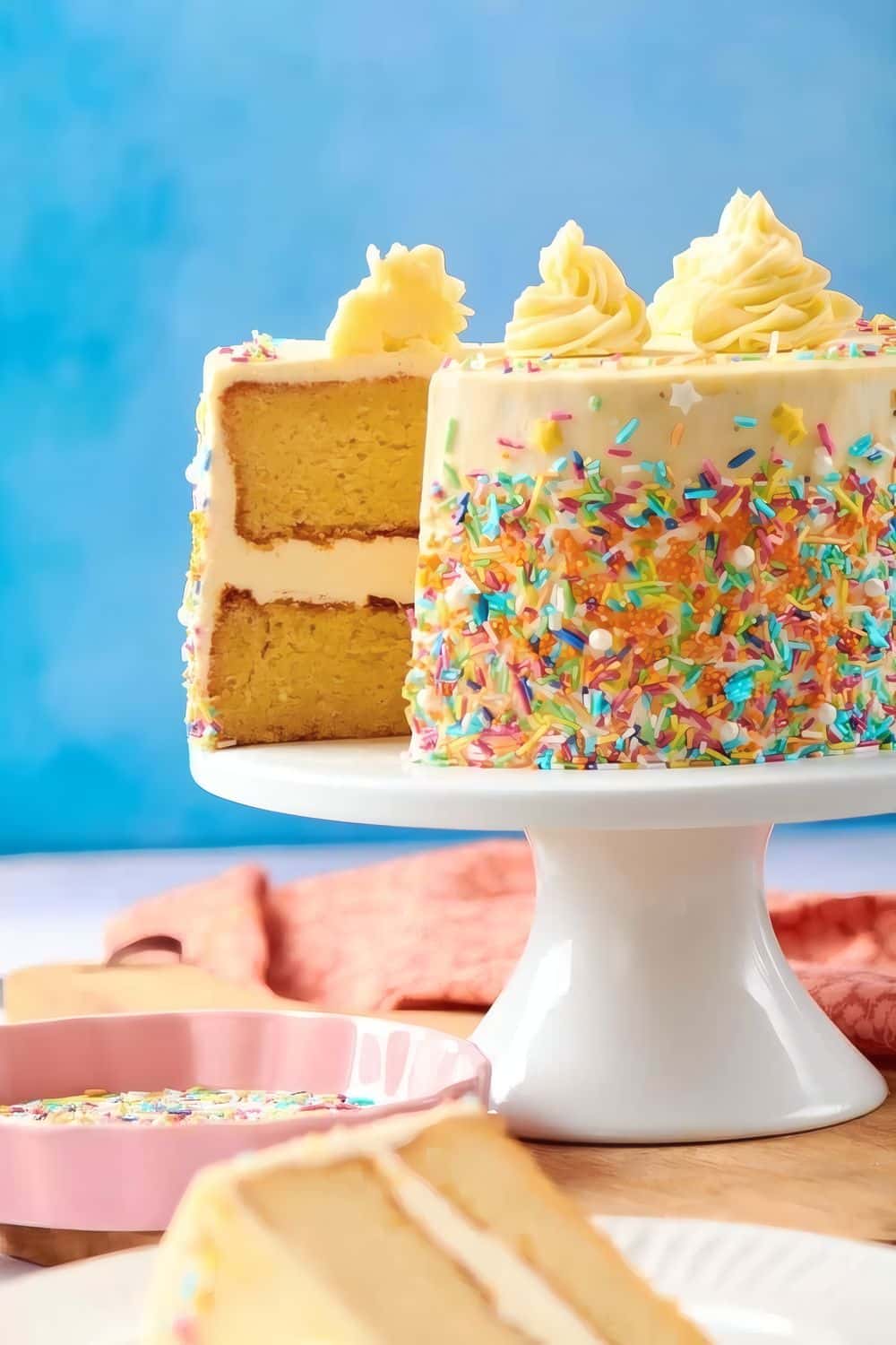 Keto Vanilla Birthday Cake