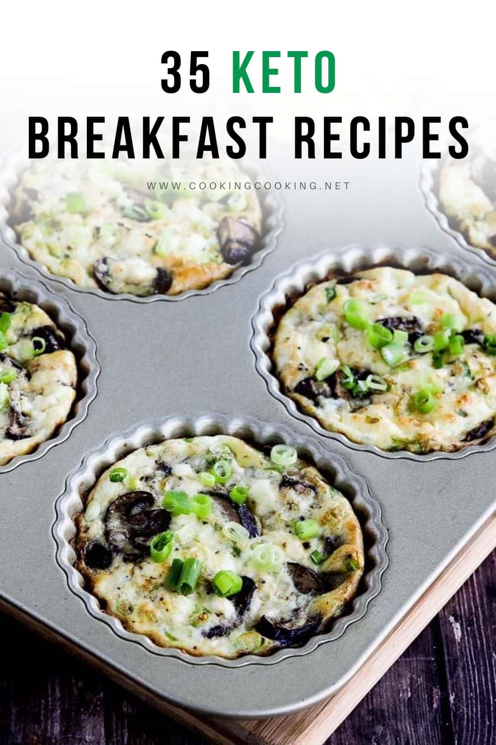 Mini Mushroom Frittatas With Cottage Cheese & Feta