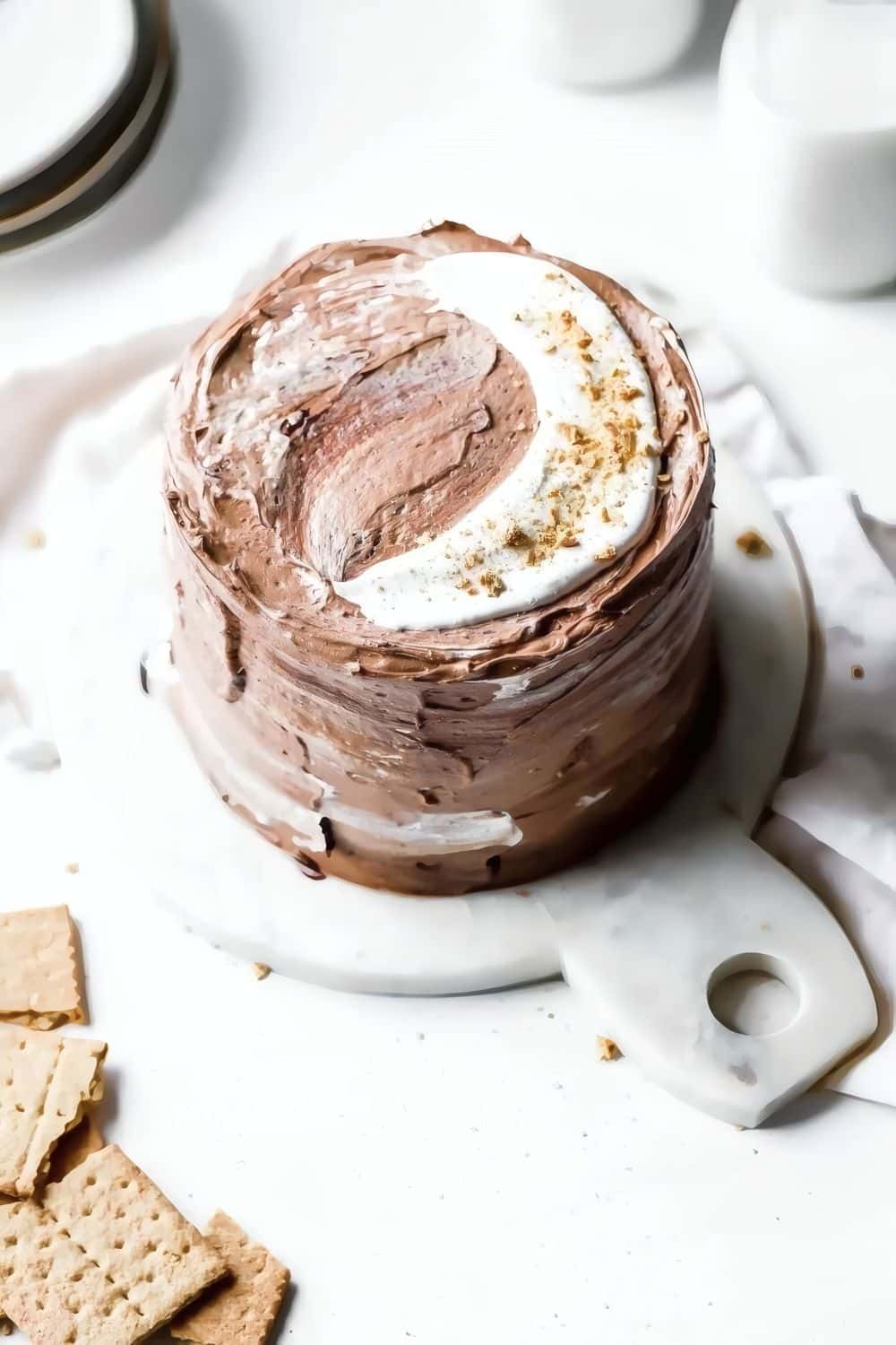S’mores Layer Cake with Homemade Fluff